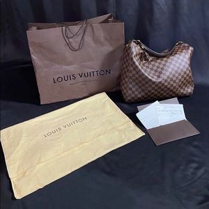 Louis Vuitton Damier Ebene Portobello GM Hobo Handbag